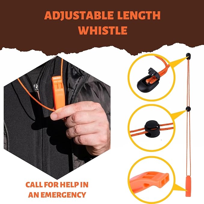 Tactiko Survival Siren and Multitool - Emergency Whistle & 10-in-1 Stainless Steel Pocket Tool with Carry Pouch - Essential Survival Gear Bundle for Camping, Hiking, and Outdoors - U.S. Company