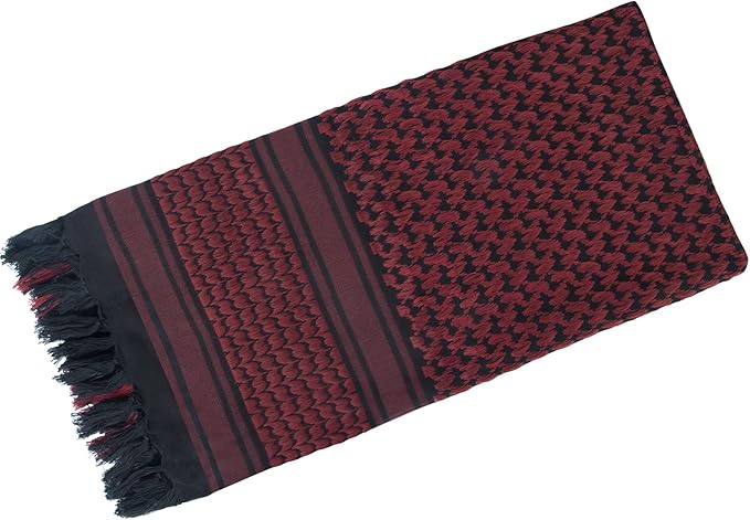 Aonal Military Shemagh Tactical Desert Scarf, 100% Cotton Keffiyeh Neck Head Scarf Wrap for Men Women