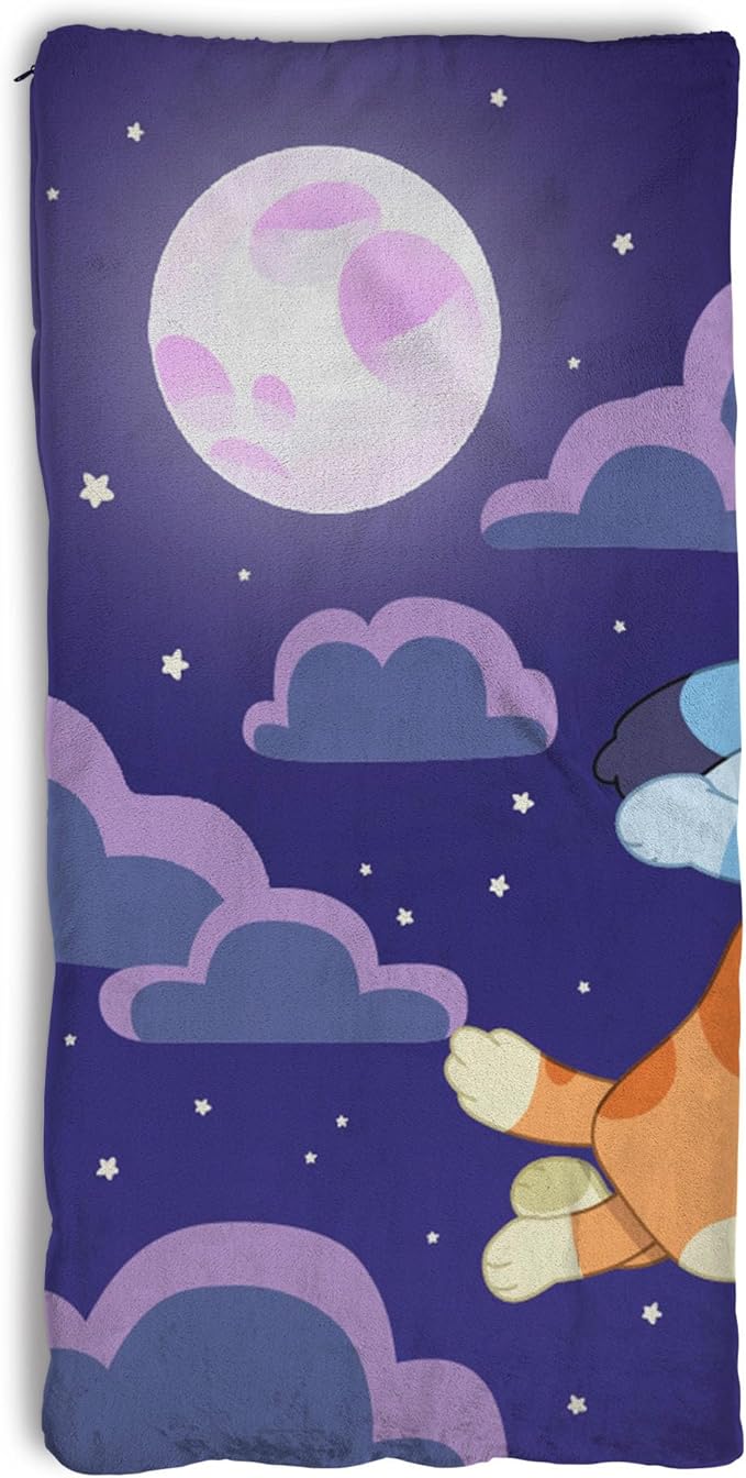 Silk Touch Sherpa Slumber Bag for Boys and Girls, Sleeping Bag with Zipper, 27 x 56 inches