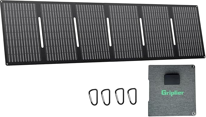 60W Portable Solar Panels,ETFE Foldable Solar Panel with USB-C/USB-A/DC Ports for Hiking,Camping,Backpacking,IP65 Waterproof Small Folding Solar Charger for Phone,Tablets,Power Bank