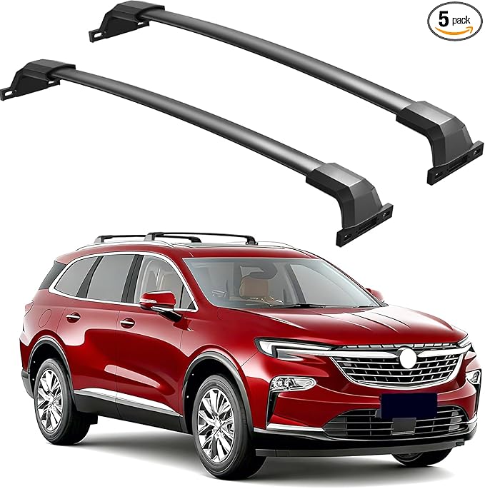 Roof Rack Cross Bars 220lbs Compatible with Buick Enclave 2018-2024 (with Flush Side Rails),All-Metal Aluminum Heavy Duty Crossbar Luggage Racks Roof Rails Rooftop Canoe Accessories