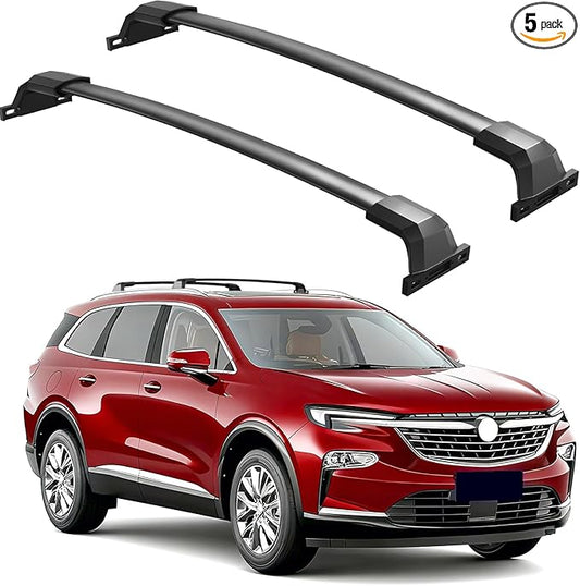 Roof Rack Cross Bars 220lbs Compatible with Buick Enclave 2018-2024 (with Flush Side Rails),All-Metal Aluminum Heavy Duty Crossbar Luggage Racks Roof Rails Rooftop Canoe Accessories