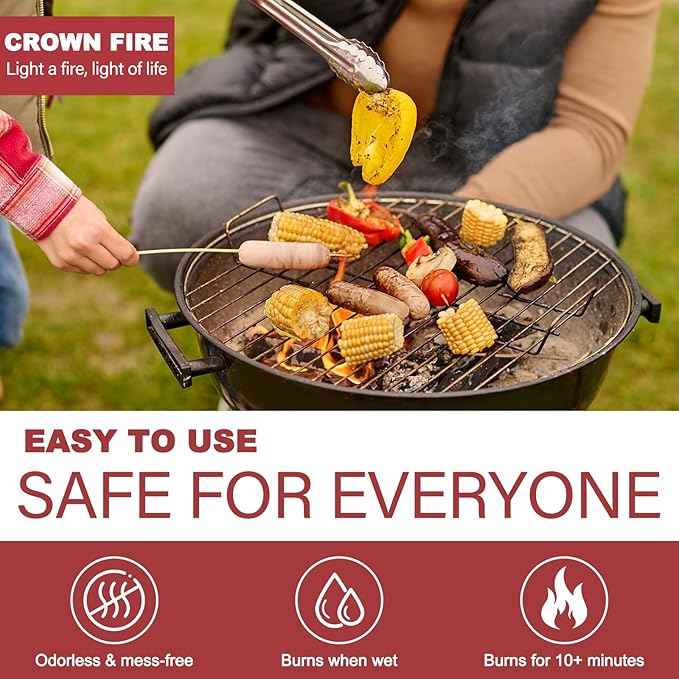 Fire Starters for Solo Stove Mesa, 32 Count BBQ Firestarter and Fireplace Accessories, Pellets for Bonfire and Firepit, Camping, Grilling, Cooking, Campfires, Charcoal, Wood, and Sticks (32 Rolls)