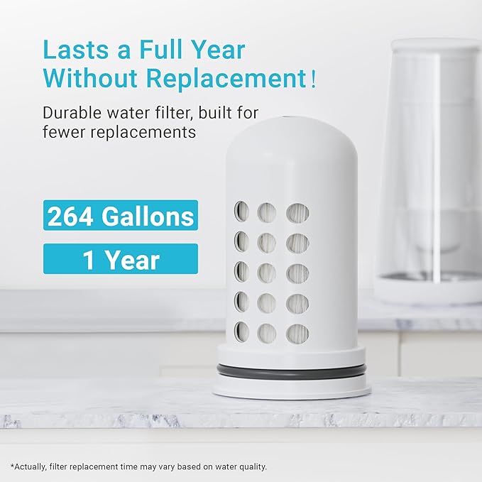AQUA CREST Water Filter Compatible with Home Dispenser and Pitcher Systems, Replacement for Water Filter, Reduces Chlorine and Odor, Membrane Micro Filter, 1 Pack
