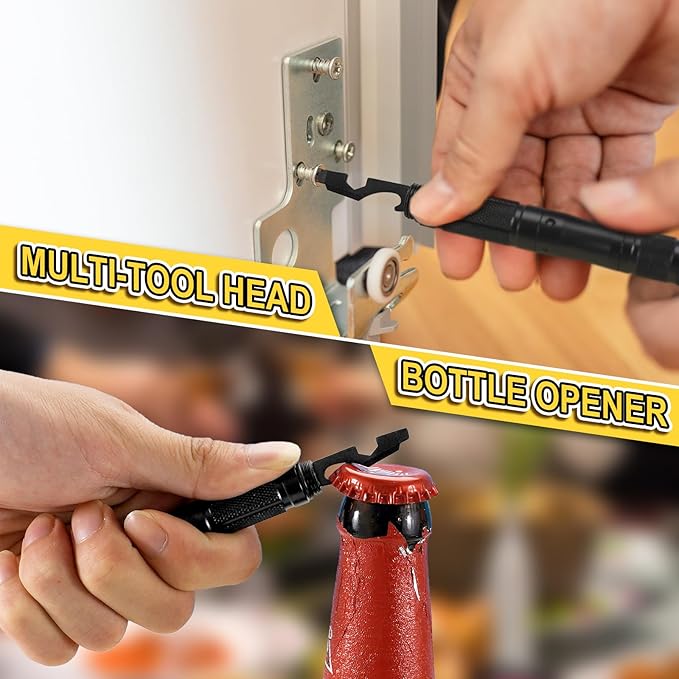 Birthday Gifts for Dad Him Husband, 9 In 1 Tactical Pen, Edc Multitool Pen with Bottle Opener, Window Breaker and Screwdriver, Survival Gear for Camping Hiking, Tactical Gear