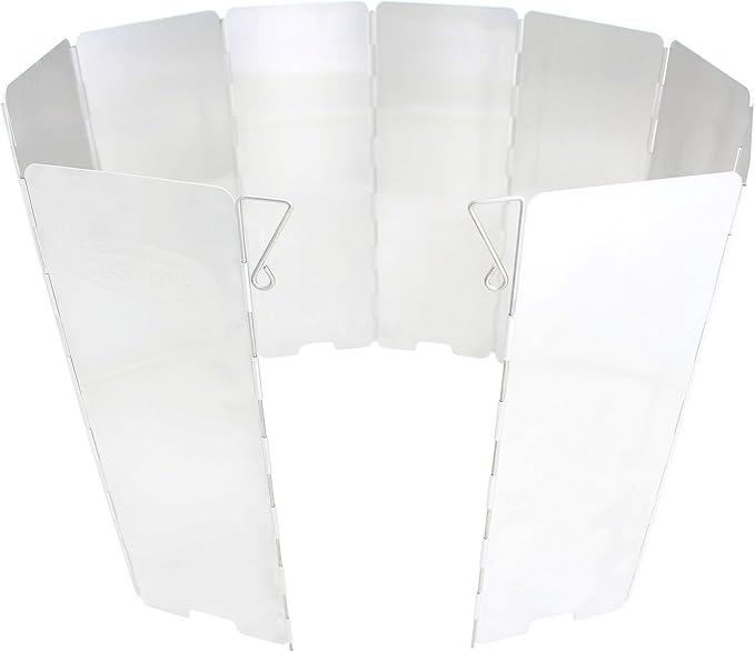 Gas One Aluminum 10 Plates Windscreen: For Use with Gas One Stove and Other Backpacking Stoves, Camping Stoves, Butane Stoves, Alcohol Stoves with Carrying Case