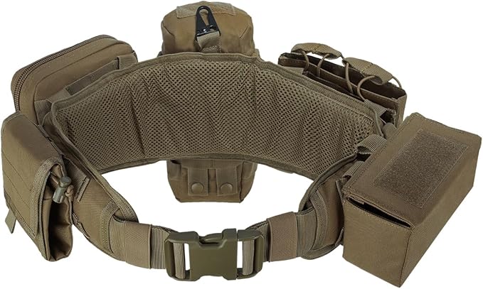 YAKEDA Tactical Battle Belt Duty Belt Law Enforcement Utility Belt Police Belt Set 5 PCS
