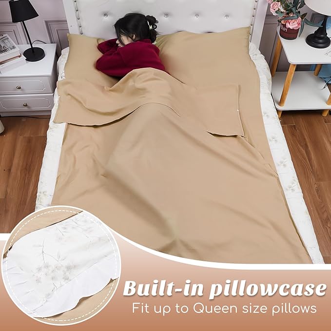 Irenare Self Tan Sleep Sack Reusable Body Self Tanners Lightweight Breathable Tanning Sleeping Sac for Bed Travel Sleeping Bag