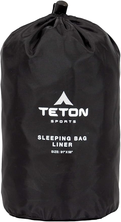 Teton Sleeping Bag Liner; A Clean Sheet Set Anywhere You Go; Perfect for Travel, Camping, and Anytime You’re Away from Home Overnight; Machine Washable; Travel Sheet Set for Your Sleeping Bag