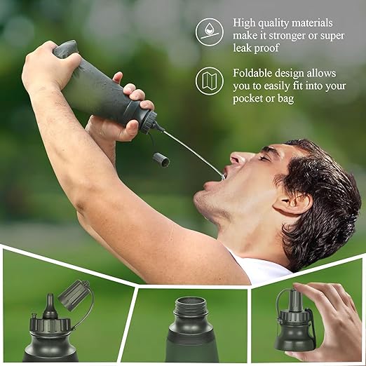 Timain Outdoor Portable Water Filter Pump,Water Filtration Systems,Perfect for Travel,Camping, Hiking,Fishing,Hunting,Emergency Preparedness (4500, Liters)