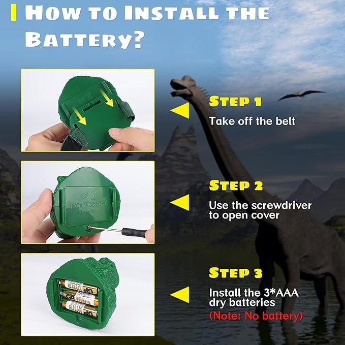 Dysaim Dinosaur Headlamp for Kids Flashlight Outdoor Camping Gear LED Reading Head lamp, Hiking Accessories Headlight for Kids or Adults, Dinosaur Toys HeadLamps Ideal Gift for Birthday, Xmas