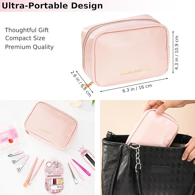 Wedding Day Emergency Kit for Bride, 39 Pc Essential Items for Brides Daily Use Women Wedding Gift, Travel Kit Personal Care Survival Set with Bride Makeup Bag - Wedding Emergency Kit Supplies