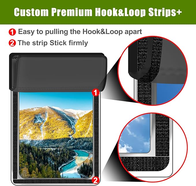 RV Door Window Shade Cover 25" (L) x 16" (W), Foldable Hook&Loop Design, RV Blackout Window Cover with UV Protection, Waterproof Fabric, Reflective (1 Pack (25" L x 16" W))
