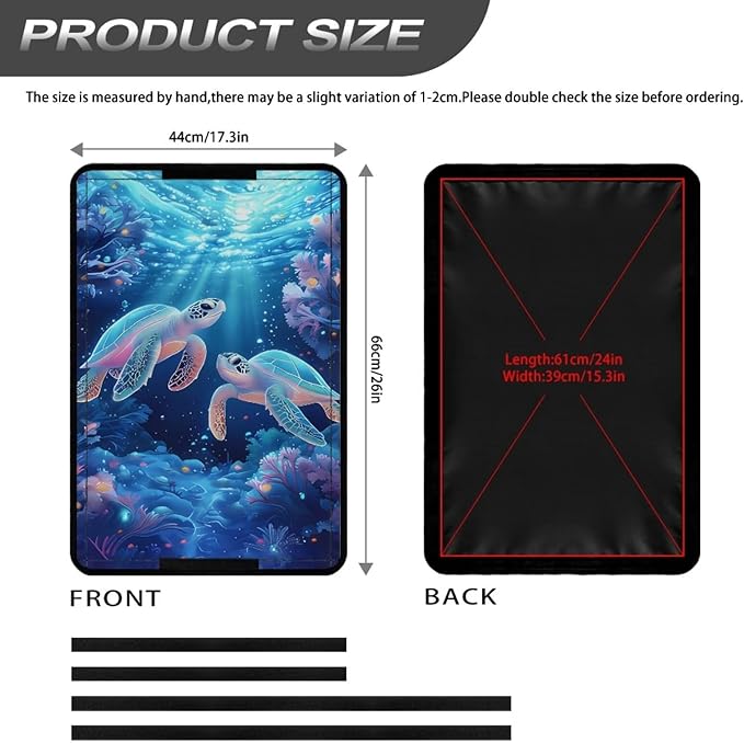 Sea Turtle RV Door Window Shade Cover, RV Door Window UV Protective Cover, Foldable Travel Trailer Motorhome Rv Screen Door Protector