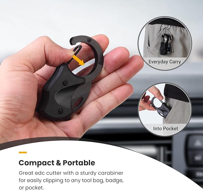 FUNBRO Small Pocket Knife Gift for Men, Keychain Box Cutter with 1.34inch Blade, Mini Folding Knives EDC Gadgets for Everyday Carry, Stocking Stuffers Gift for Adults Men Him