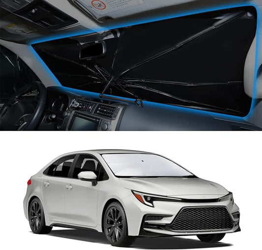 Windshield Sun Shade Umbrella Fit for 2020-2026 Toyota Corolla Accessories (Not for Corolla Cross) Window Sunshade Protect Car from Sun Rays