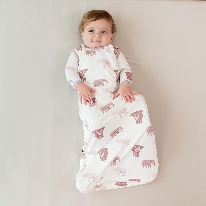 KYTE BABY Unisex Rayon Made From Bamboo Sleep Bag for Babies and Toddlers, 0.5 Tog (Medium, Elephant)