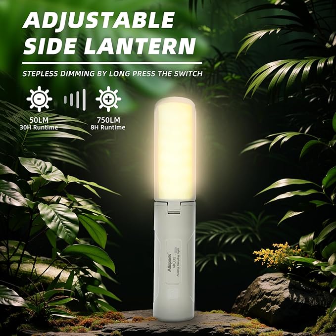 Folding Rechargeable Camping Light with Stand,Allspark Waterproof Hanging LED Camping Lantern,Magnetic Dimmable Portable Tent Lights with Detachable Tripod for Outdoor,Power Outage,Hurricane,Hiking