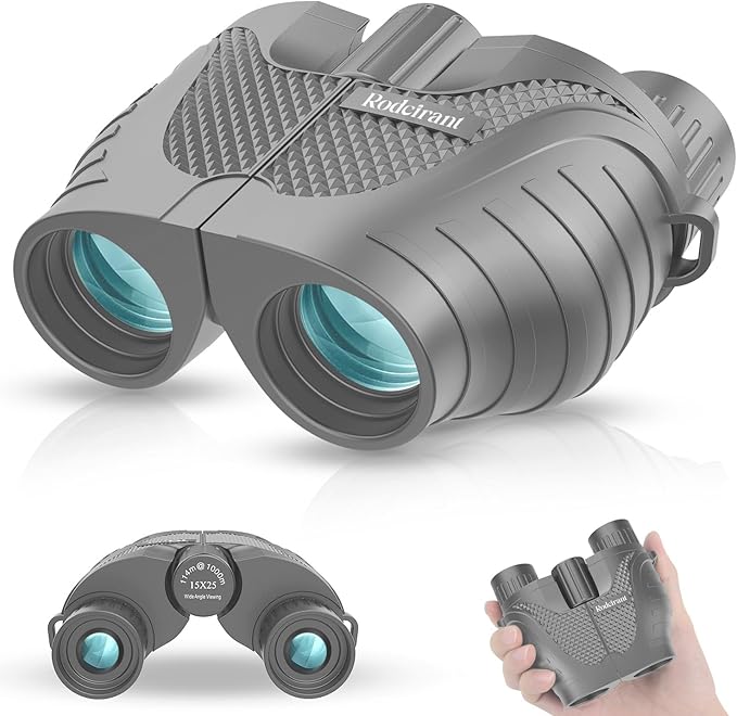 Binoculars 15x25 for Adults,High Powered Easy Focus Binoculars with Low Light Vision for Bird Watching,Travel and Concerts,Sightseeing and Sport Games,Grey