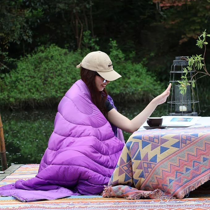 Camping Blanket,Puffy Printed Camping Blanket Lightweight Packable Outdoor Blanket for Camping,Traveling, Stadium, Hiking, Picnics
