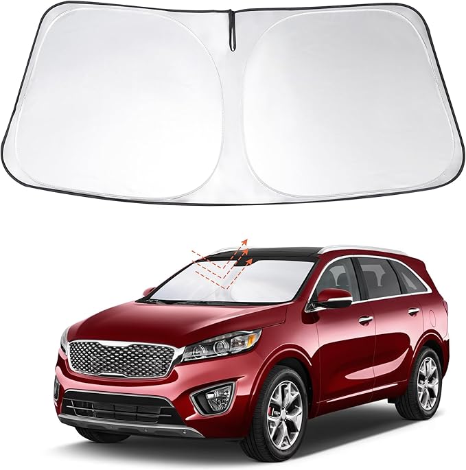 Windshield Sun Shade Custom Fit 2016 2017 2018 2019 2020 Kia Sorento Accessories Foldable Sunshade Sun Blocker Front Window Shades Covers Keep Car Cooler