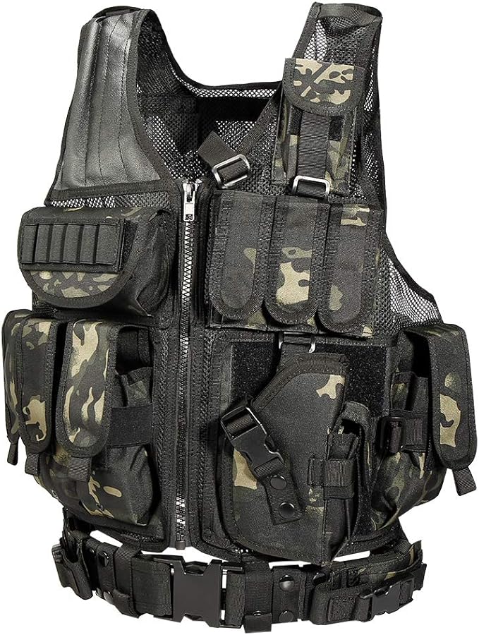 vAv YAKEDA Tactical Vest Outdoor Ultra-Light Breathable Training Airsoft Vest Adjustable for Adults