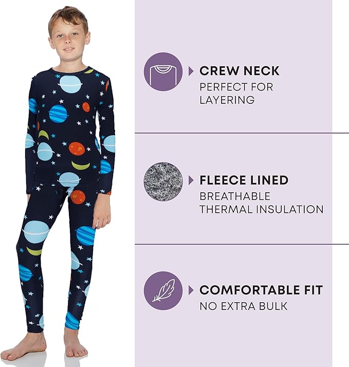 Rocky Thermal Underwear for Kids, Boys Thermals, Long Johns Underwear, Base Layer for Cold Weather/Skiing