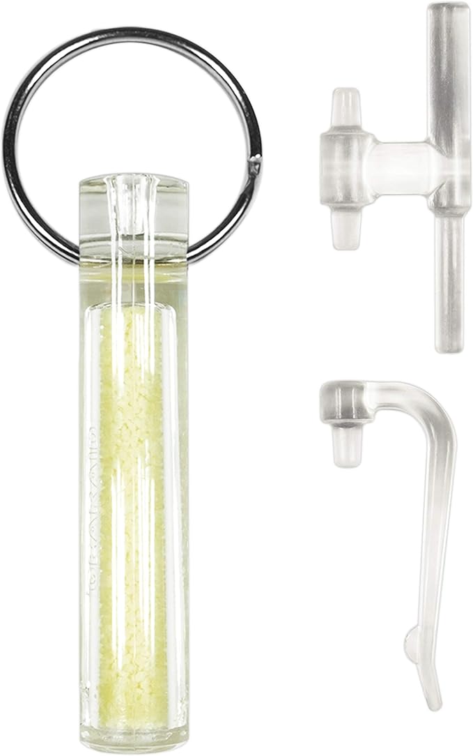 GEAR AID Ni Glo 2” UV Rechargeable Glowing Keychain – Multi-Purpose Glow-in-the-Dark Accessory for Camping