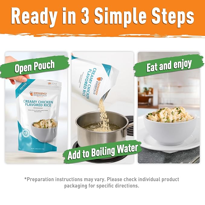 Emergency Essentials 1-Month Emergency Food Supply Bucket, 257 Servings, 56,650 Calories | Long-Term Survival Food Kit for Disaster Preparedness, Camping, and Power Outages