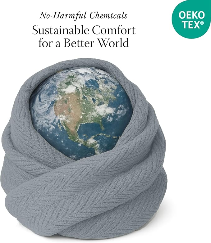 Threadmill Luxury Cotton Blankets for King Size Bed | All-Season Cozy 100% Cotton King Size Blanket | Herringbone Soft Fall Thermal Blanket fits Cal King Size Bed | Scottish Grey