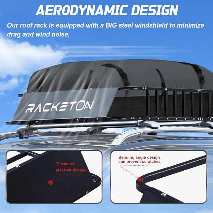 74”x45”x8” Roof Cargo Rack for SUV Car Trucks,Heavy Duty Cargo Basket Anti-Rust Top Luggage Rack
