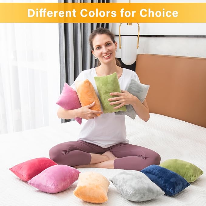1 MIDDLE ONE 2 Pack Small Pillow, Memory Foam Mini Pillow 11 X 7 Inches for Travel, Sleeping, Nap and Neck, Knee, Lumbar Support, Tiny Cushion for Pet, Dogs (Purple)