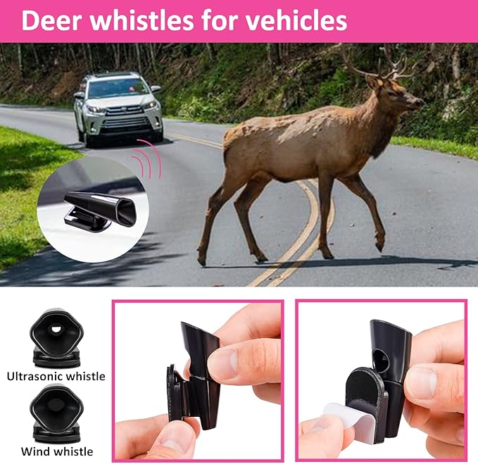 Car Roadside Emergency Kit - Pink Roadside Assistance Emergency Kit with Jumper Cables, Auto Tool Set, Deer Whistles, Winter Car Safety Roadside Assist Kit for Teen Girl and Ladies
