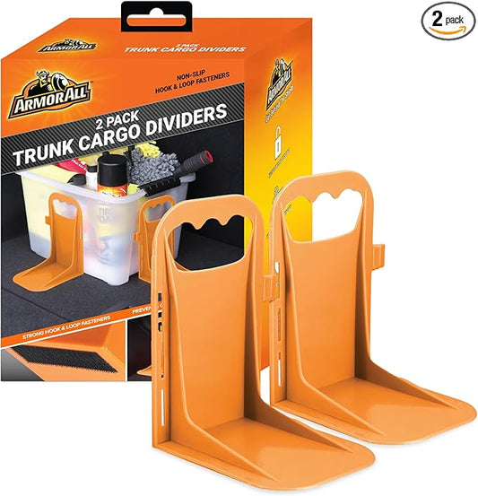 Armor All Trunk Cargo Blocks, Cargo Dividers, Trunk Dividers, Hook & Loop Trunk Organizer Blocks to Hold Cargo in Place, Cargo Containment System for Cars, Trucks, SUVs, Vans, 2 Pieces