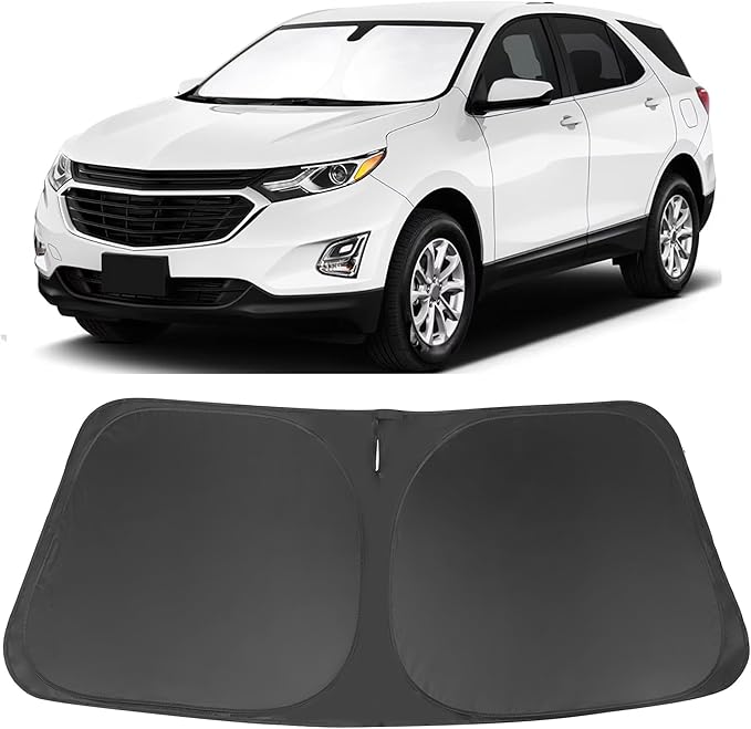 Windshield Sun Shade Custom Fit for 2018-2022 2023 2024 2025 2026 Chevrolet/Chevy Equinox Accessories Foldable Sunshade Sun Blocker Protect Car from Sun Rays & Heat Damage Keep Car Cooler