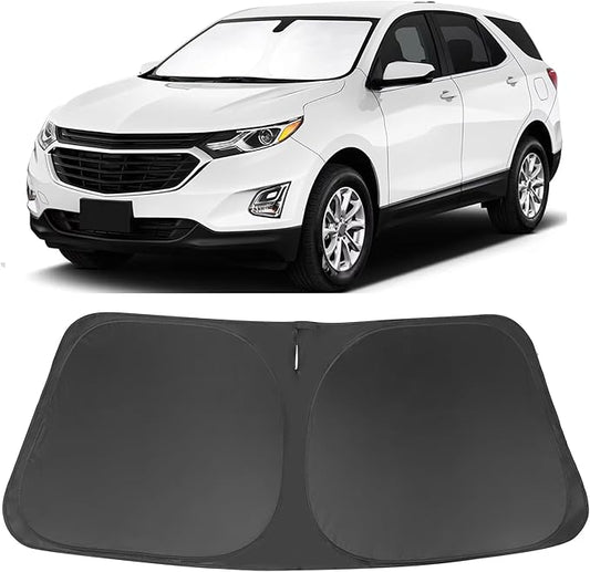 Windshield Sun Shade Custom Fit for 2018-2022 2023 2024 2025 2026 Chevrolet/Chevy Equinox Accessories Foldable Sunshade Sun Blocker Protect Car from Sun Rays & Heat Damage Keep Car Cooler