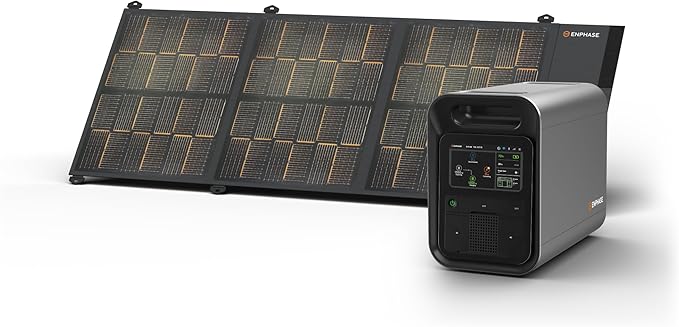 Enphase IQ PowerPack 1500Wh + 200W Solar Panel Kit | UL 9540A Certified Solar Generator | Home Backup Power Outage | LFP Battery | IQ8 Microinverters | Enphase App | Charges in ~8 Hours