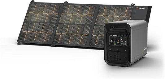 Enphase IQ PowerPack 1500Wh + 200W Solar Panel Kit | UL 9540A Certified Solar Generator | Home Backup Power Outage | LFP Battery | IQ8 Microinverters | Enphase App | Charges in ~8 Hours