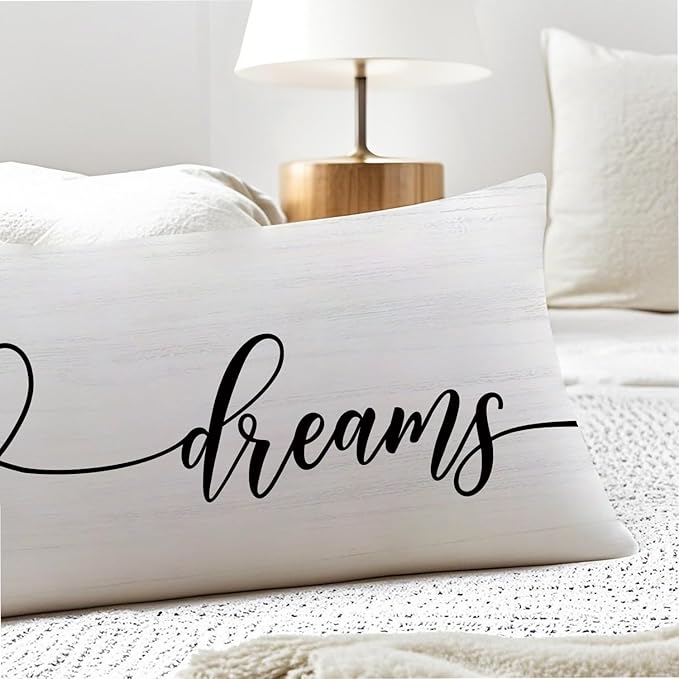 Sweet Dreams 20x54 Body Pillow Cover, Master Bedroom Decor, Farmhouse Decor, Best Wedding Gifts for Couples Decorative Long Body Pillow Cases for Bed Couch