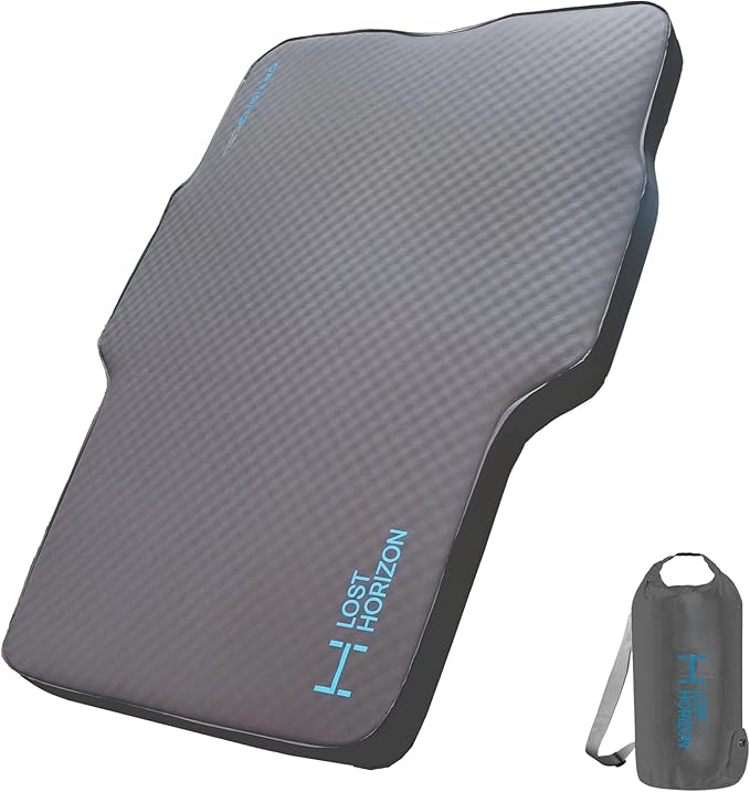 LOSTHORIZON Truck Bed Camping Air Mattress with Foam, Self Inflating Sleeping Pad for Tacoma 5FT with Pump Sack, 4.5" Thick