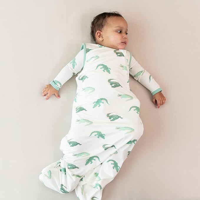 KYTE BABY Unisex Rayon Made From Bamboo Sleep Bag for Babies and Toddlers, 0.5 Tog (Small, Crocodile)