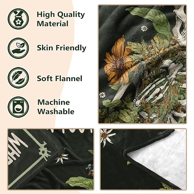 Plant Lady Gifts for Women, Christmas Birthday Gifts for Plant Lover Women, Men - Throw Blankets 60"x50", Gardening Gift for Woman Mom Grandma Friends, Gift for Gardeners