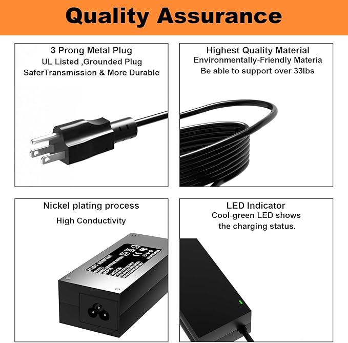 65W Charger for Anker 521 Portable Power Station A1720 Anker 521 523 533 A1730 A1731 Powerhouse II 300 256Wh 288Wh 389Wh 300W/200W Solar Generator Power Supply Cord Cable Charger