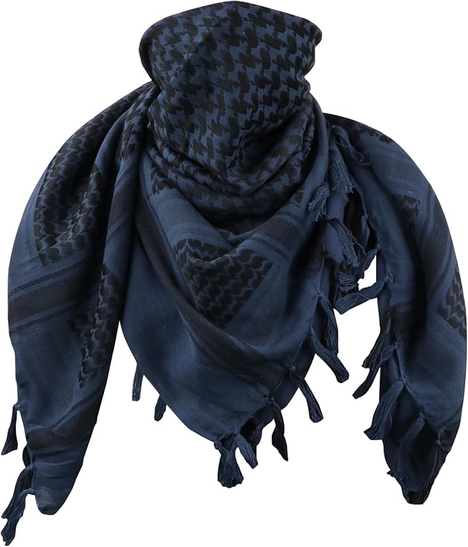 Ever Fairy Military Shemagh Tactical Desert Scarf Cotton Arab Keffiyeh Tactical Scarf Head Neck Face Wrap for Men Women