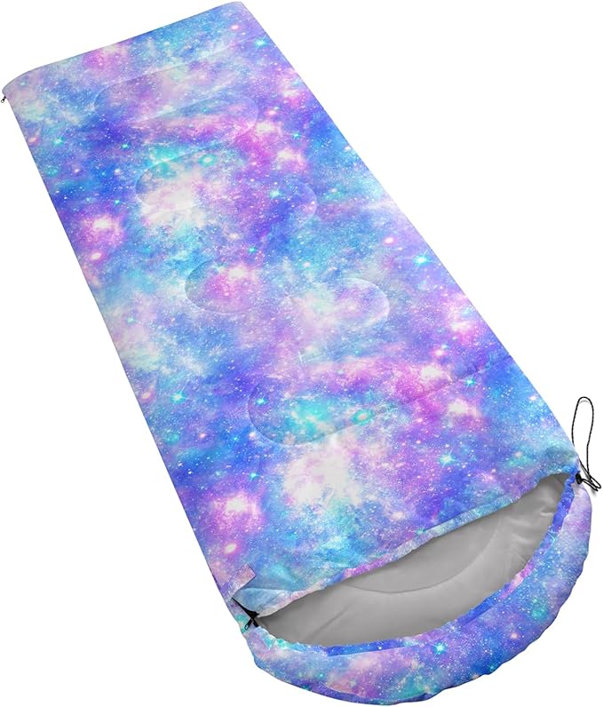 QOOMO Axolotl Cute Camping Sleeping Bags,3 Season Warm & Cool Weather,Lightweight,Waterproof Sleeping Bags for Adults & Kids,Traveling,and Outdoors