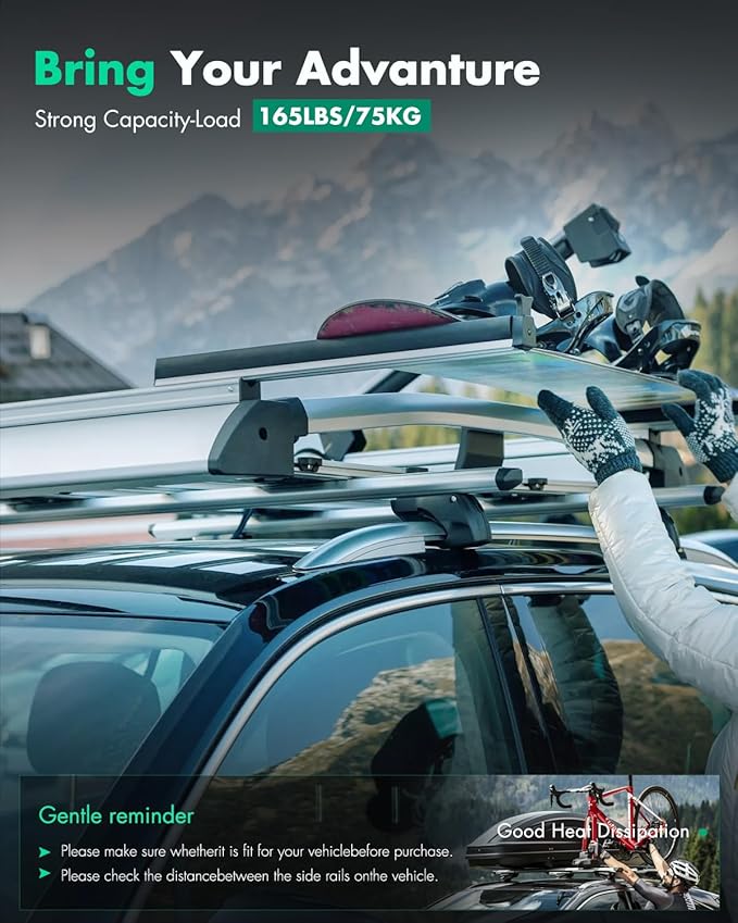 SCITOO fit for 2009 2010 2011 2012 2013 for Subaru Forester Aluminum Alloy Roof Top Cross Bar Set Rock Rack Rail
