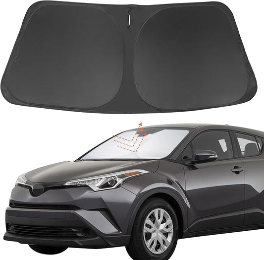 Front Windshield Sun Shade Foldable Car Front Window Sun Shade Windshield Shade Custom Fit for 2018-2023 Toyota CH-R Block UV Rays Accessories Heat Keep Cooler