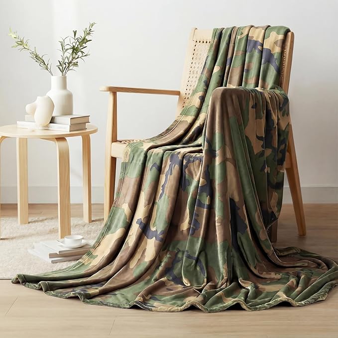 LOOGU Camo Blanket Waterproof Insulation Poncho Liner for Outdoor Camping, Hiking, Hunting, Survival, Backpacking, Picnicking