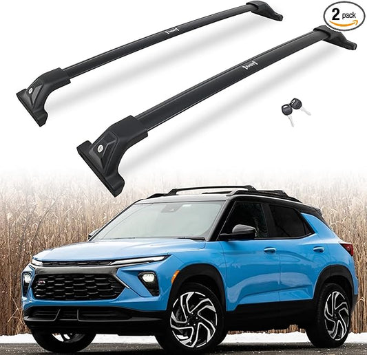 265LBS Lockable Cross Bars Roof Rack Fit for Chevrolet Chevy Trailblazer 2021-2026 Aluminum Crossbars Cargo Bar Luggage Baggage Carrier Rooftop Accessories, for Storage Bag Kayak Canoe Bike