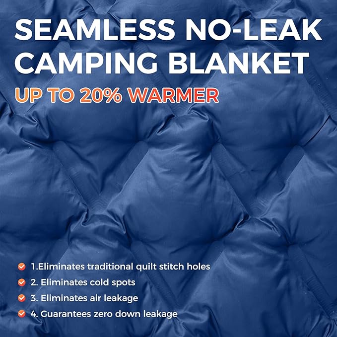 ATEPA Wearable Sleeping Bag, Recycled Water-Resistant Camping Blanket Poncho, Ultralight Packable Stadium Blanket for Outdoor